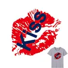 Нашивки с надписью KISS для самостоятельного нанесения тепла на одежду или футболку