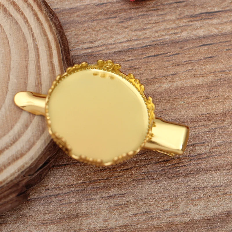 Круглая Корона 20 мм гнездо шпильки для волос полимерные заготовки под кабошон