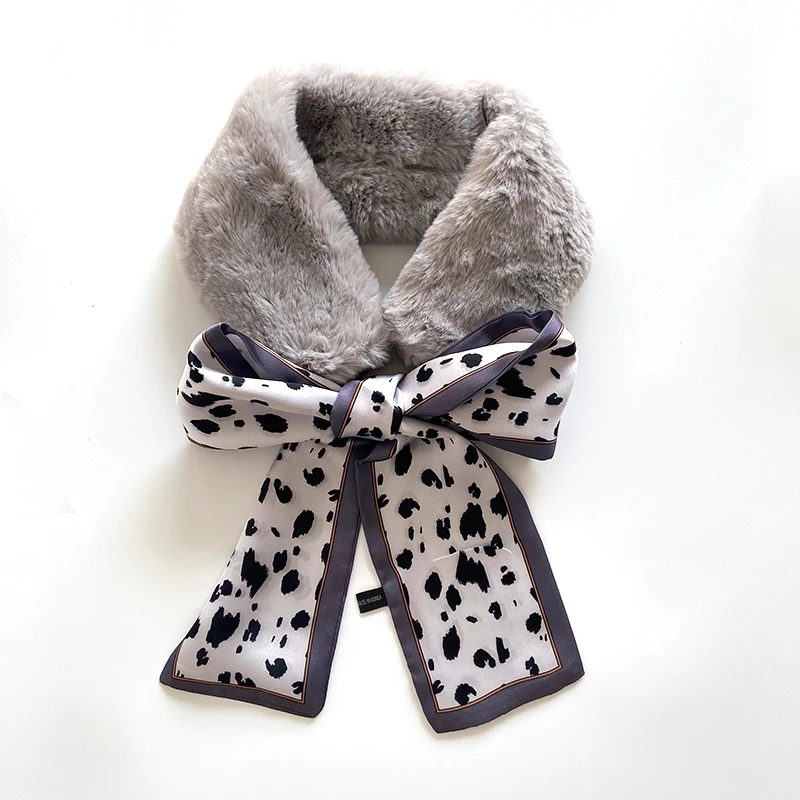 2020 мягкий женский воротник из искусственного кроличьего меха шарф плюшевый