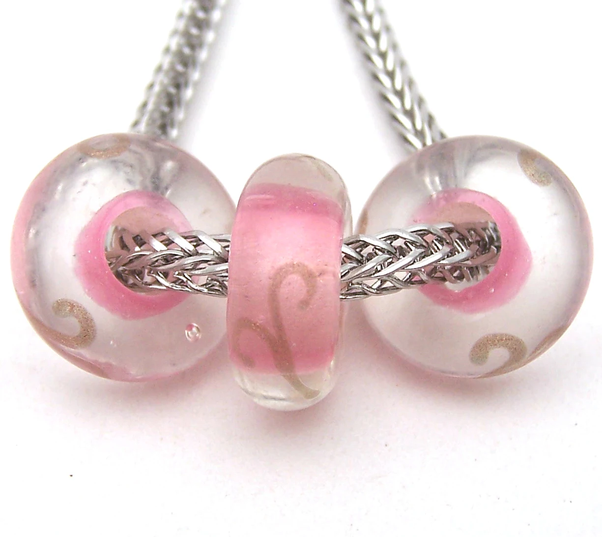 

JGLZ2617 3X 5MM Hole DIY GlassBead Murano Glass beads Fit European Charms Bracelet diy jewelry Lampwork