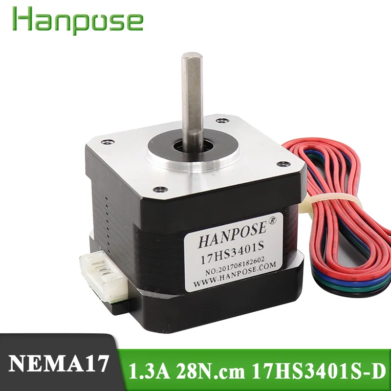 100 шт. 17HS3401S D 4 свинцовый Nema 17 шаговый двигатель 42 Мотор 42BYGH 1.3A для CE ROSH ISO CNC 3D