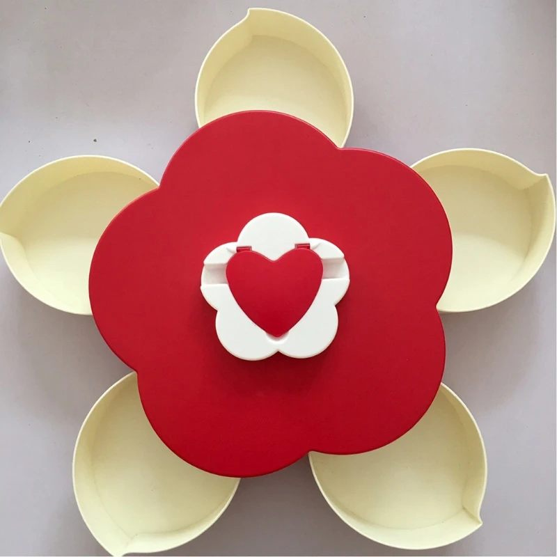 

Candy Snack Tray Single/Double Layer Dried Fruit Box Picnic Food Dishes Pastry 28GF