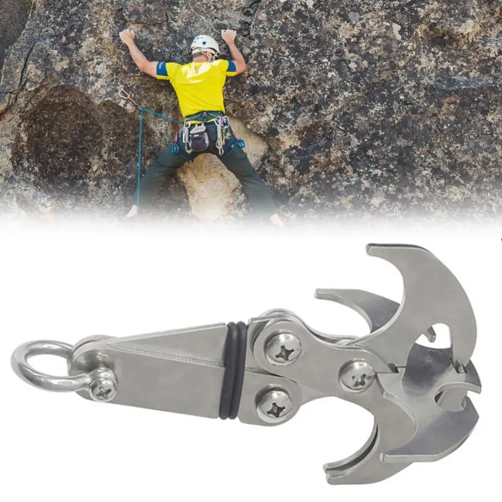 

Outdoor Survival Stainless Steel Folding Claws Grappling Hook Climbing Tool
