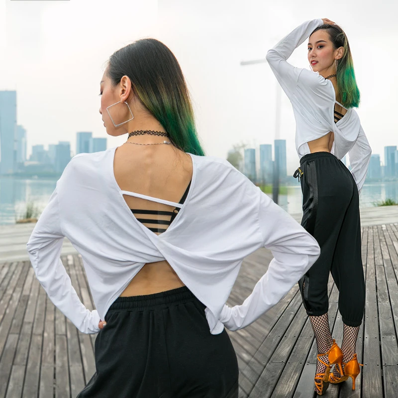 Новинка топы для латинских танцев Женский танцевальный костюм свободные Свинг