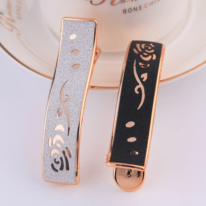 

New fashion Delicate Barrettes flowers Solid color adult Wild Frosted Duckbill Clip hairpin lady girl hair accessories Headdress