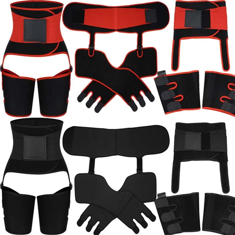 3 in 1 waist and thigh trimmer Slimmer Neoprene Waist Trainer Butt Lifter Workout Leg Wrap Shaper Weight Loss Compression Girdle