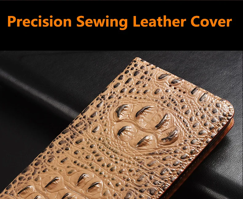 Чехол для телефона из натуральной кожи с крокодиловым узором в деловом стиле Umidigi