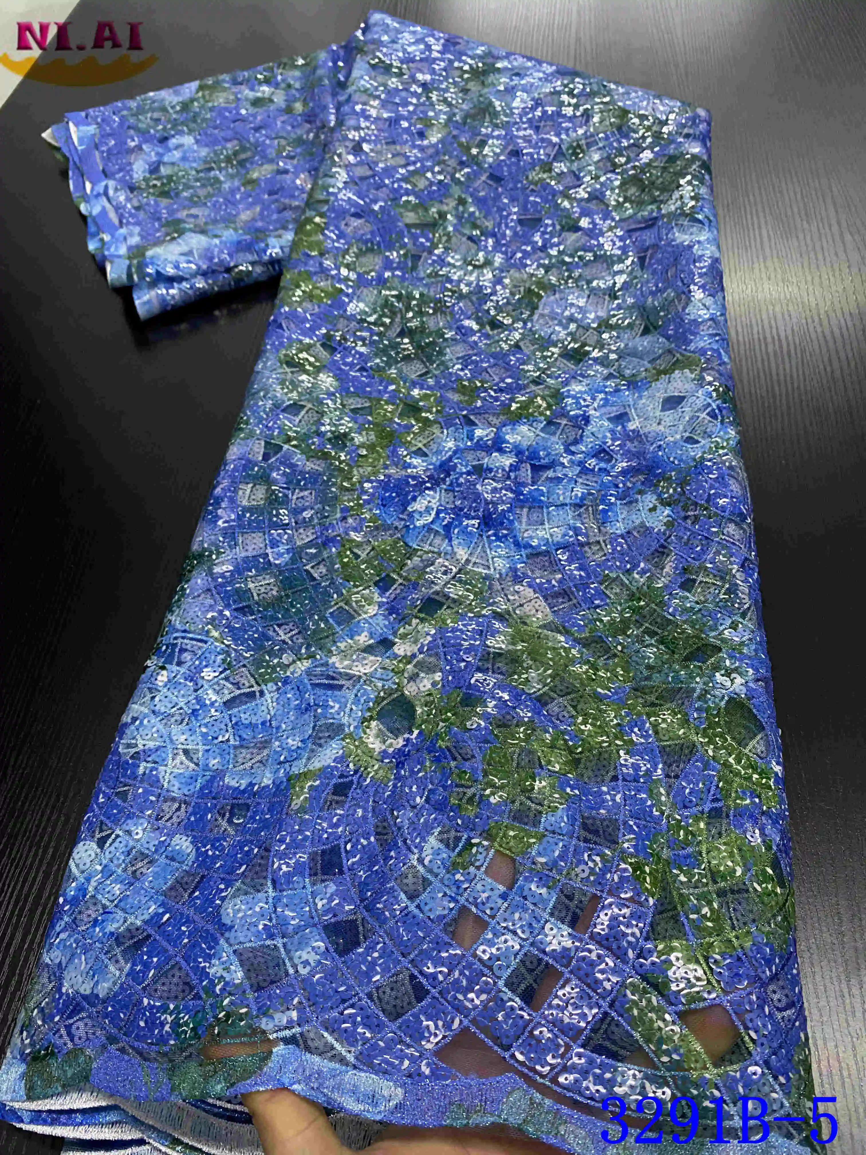 NIAI французский Тюль с яркими блестками 2020 Высококачественная африканская