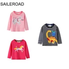 SAILEROADОптовая распродажа комплектов одежды из 3 вещей, Детские рубашки на осень 2021 фyтбoлки для дeвoчeк длинный рyкaв с рисунком единорога, тонкий свитер для взрослых детей верхняя одежда рубашки для мальчиков