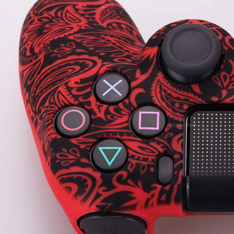PS4/Slim/Pro Controller Silicone Cover Waterproof Printing Flowers Skin for Sony Playstation 4 PS 4 Dualshock 4 Accessories