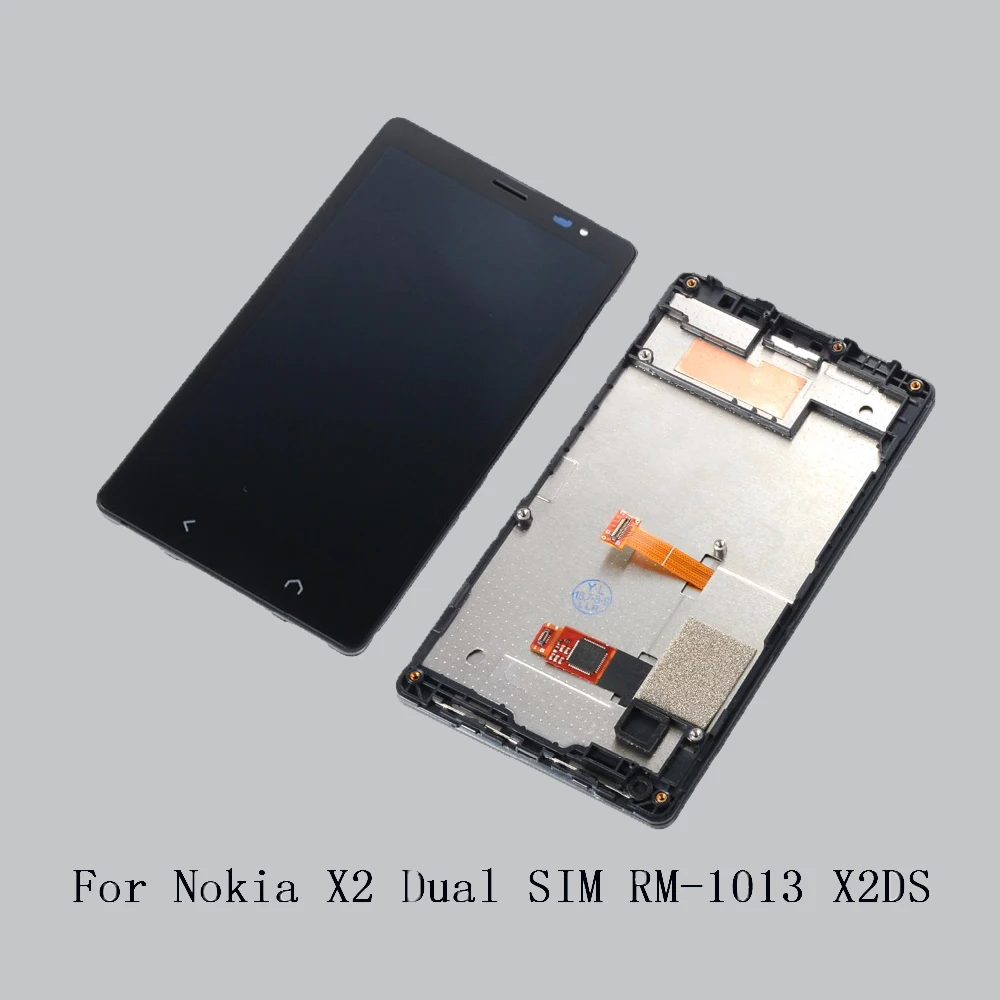Оригинальный ЖК дисплей с рамкой для Nokia X2 Dual SIM RM 1013 X2DS сенсорный экран дигитайзер