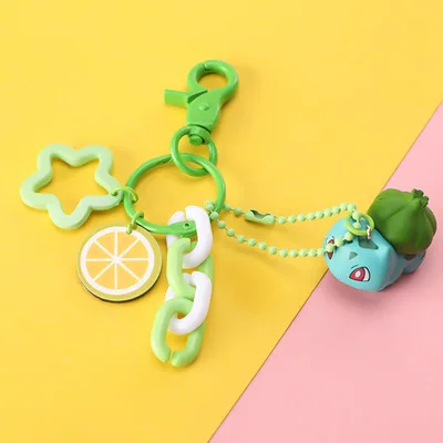BVR-7 Модные брелки милые Kawaii Сквиртл Пикачу брелок кольцо аниме карманные монстры брелок кулон - Цвет: BVR-7