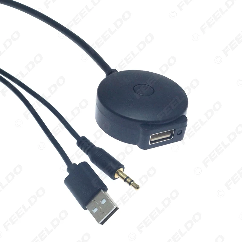 FEELDO автомобильный беспроводной Bluetooth модуль приемник AUX 3 5 мм разъем и USB