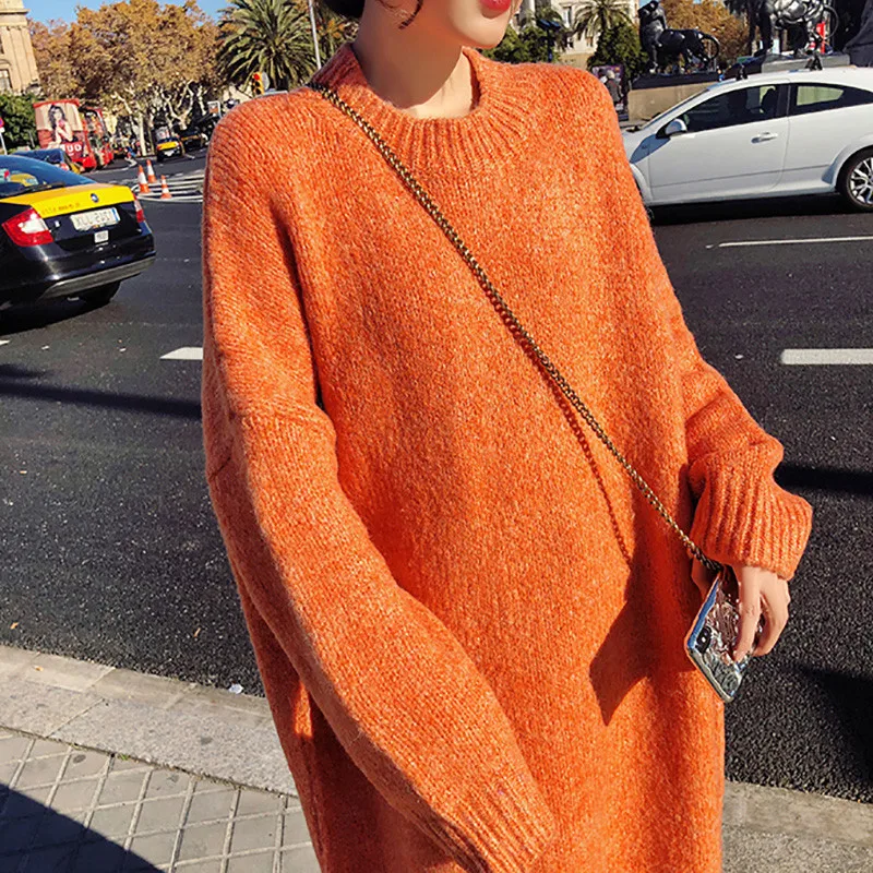 HG длинный пуловер свитер для женщин Большие размеры рукав &quotлетучая мышь&quot