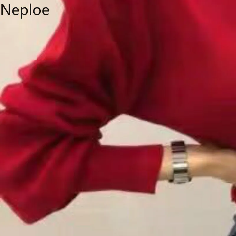 Neploe осенне-весенний вязаный свитер в Корейском стиле с круглым вырезом и