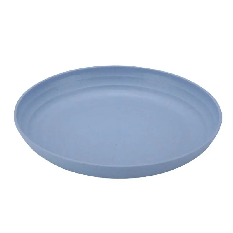 

Wheat straw plate, environmentally friendly and durable plate, 1 pack of four. Random Color