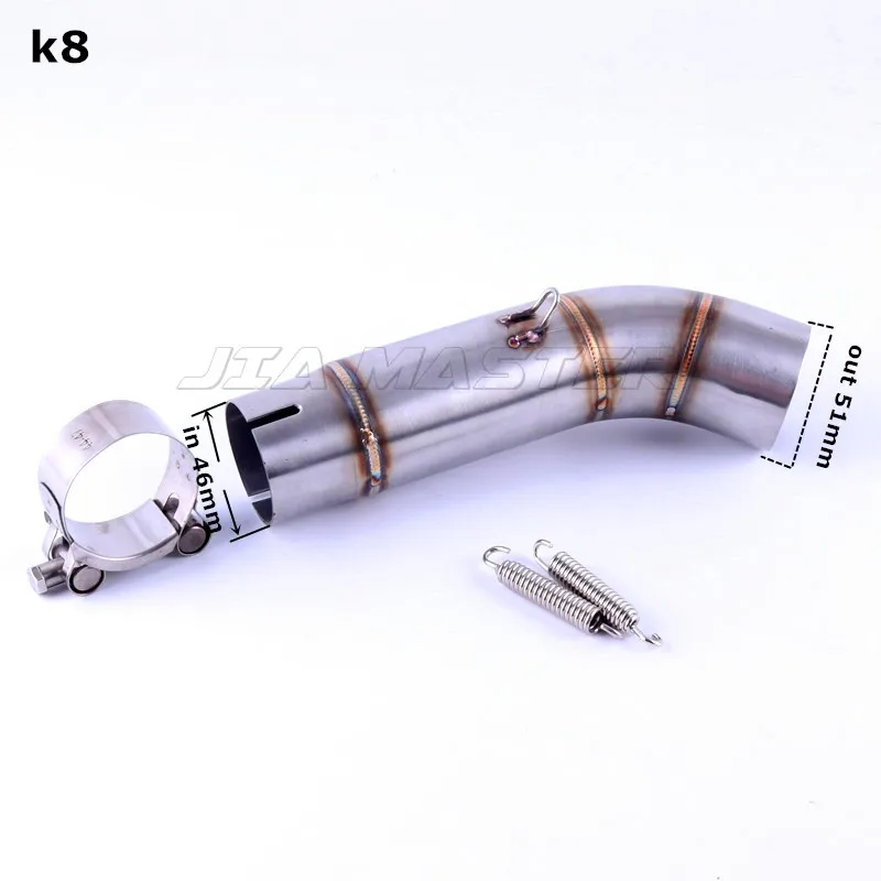 

Motorcycle Full Exhaust Middle Pipe Slip On For Suzuki GSXR600 Gsxr700 Gsxr750 K7 GSX R700 R750 R600 GSXR 600 750 2008 To 2010
