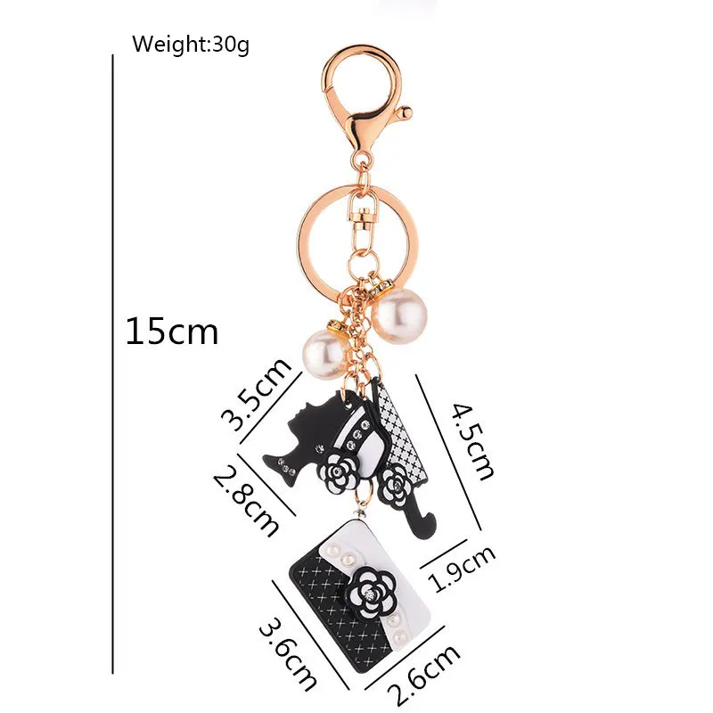 Цепочка с подвеской в виде цветка для женской сумочки Роскошный брелок