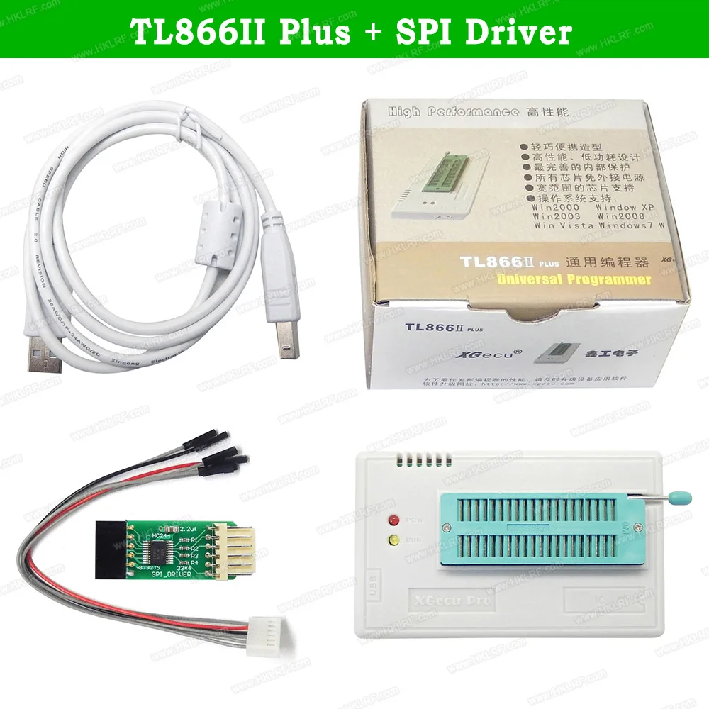 Оригинальный XGECU TL866II Plus EEPROM PIC AVR USB универсальный BIOS Nand Программист 24 93 25 EPROM с ISP