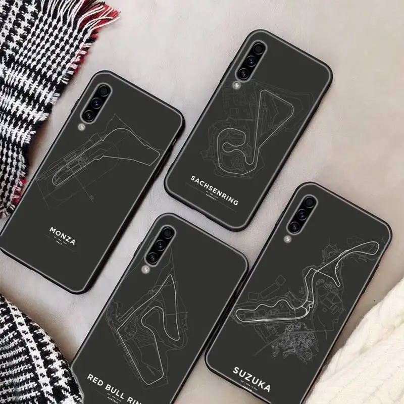 

Formula 1 Racing Circuit Phone Case For Samsung S9 10 20 Plus Note 9 10 10plus 20 Ultra A20 21s J7 Plus 8