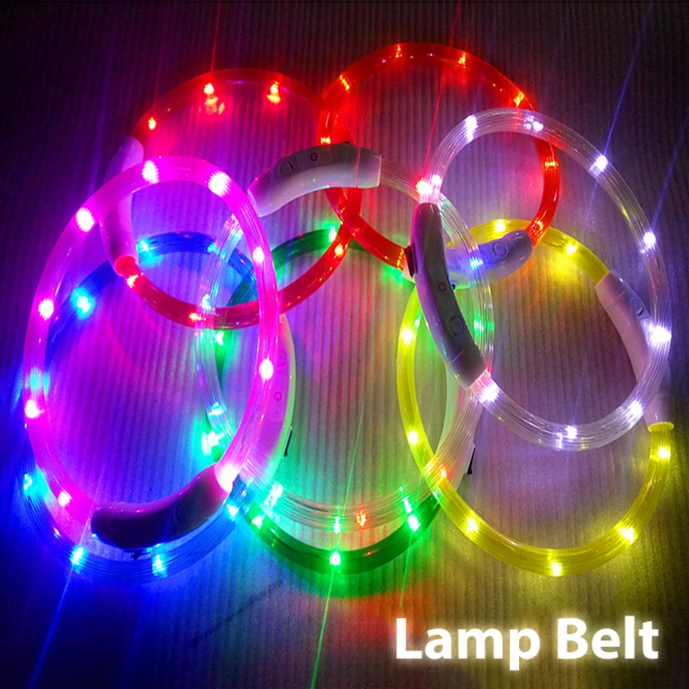 

LED Glowing USB Charging Dog Collar Pet Dog Collar Night Luminous Dog Collars Rechargeable Night Safety Flashing Necklace