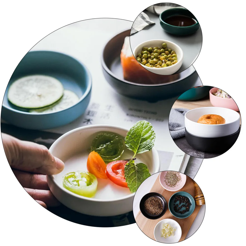 

6pcs Japanese Dressing Dishes Soy Sauce Dishes Dipping Bowls for Home Restaurant