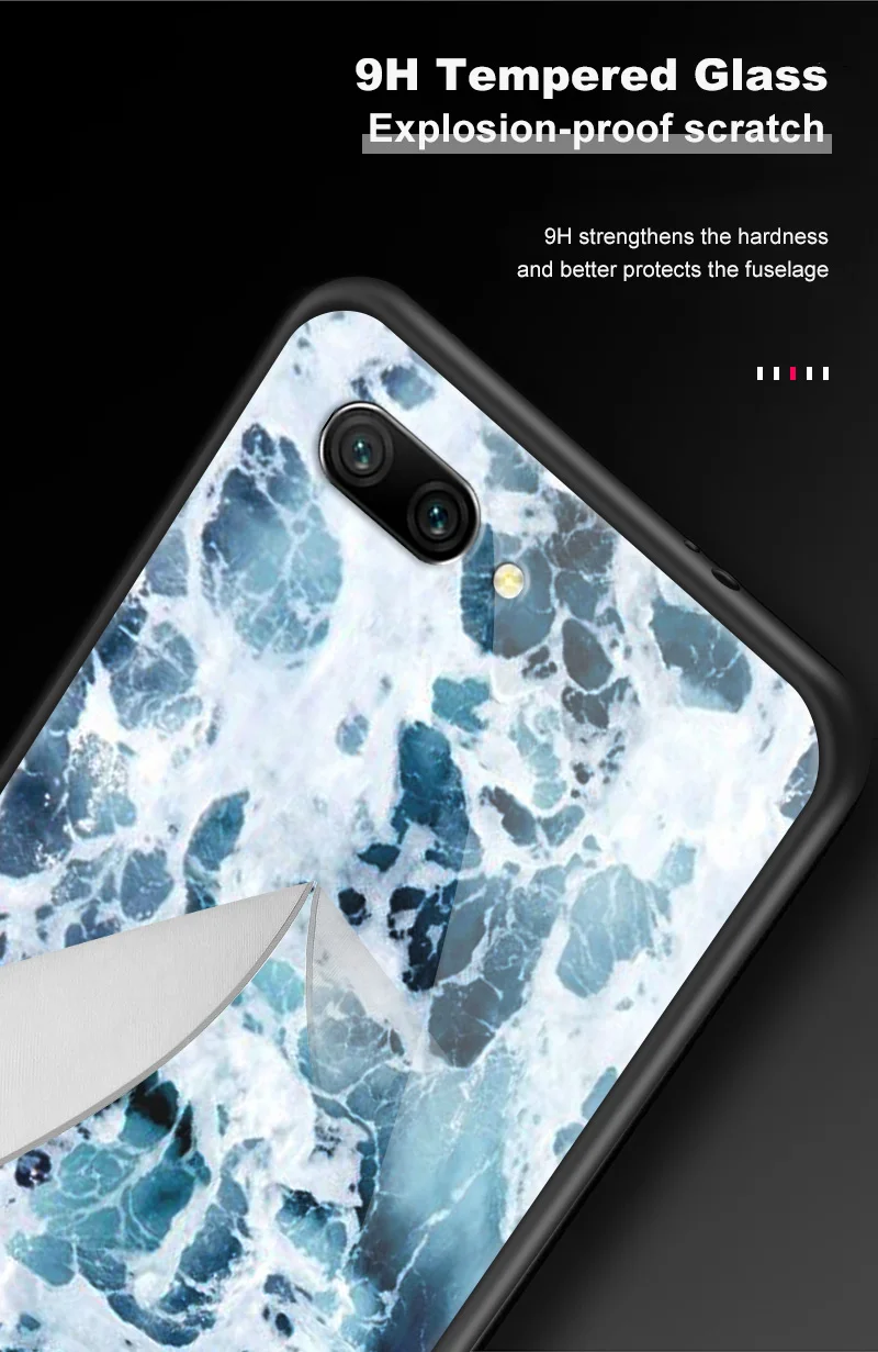 Чехол из закаленного стекла для huawei Enjoy 9s Honor 7A Pro 7C 7X 8A 8X9 10 Lite Magic 2 Play mate 20 Pro Nova2 3 4 Design Sky shell