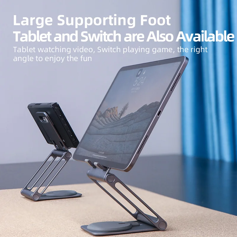 hagibis phone stand for magsafe charger adjustable foldable aluminum desk phone holder for iphone 1212 pro12 mini12 pro max free global shipping