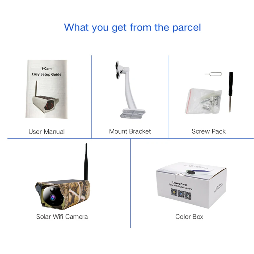 Hebeiros Солнечная энергия IP Wifi камера батарея 1080P наружная водонепроницаемая