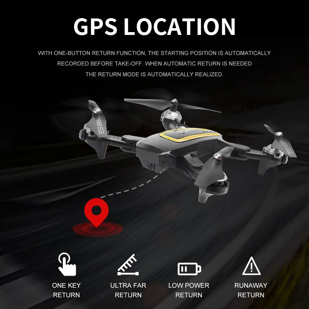 

GPS Positioning Drone 4K HD Camera Foldable Aerial Photography Aircraft Low-Power Return Home One-Click Operation Quadcopter UAV