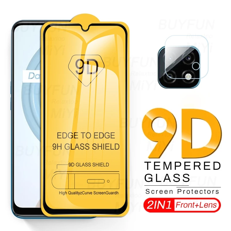 

Фотопленка для стекла Realme C21 9D, полностью клеящееся закаленное стекло Realmi C21 C 21 2021 RMX3201 6,5 дюйма