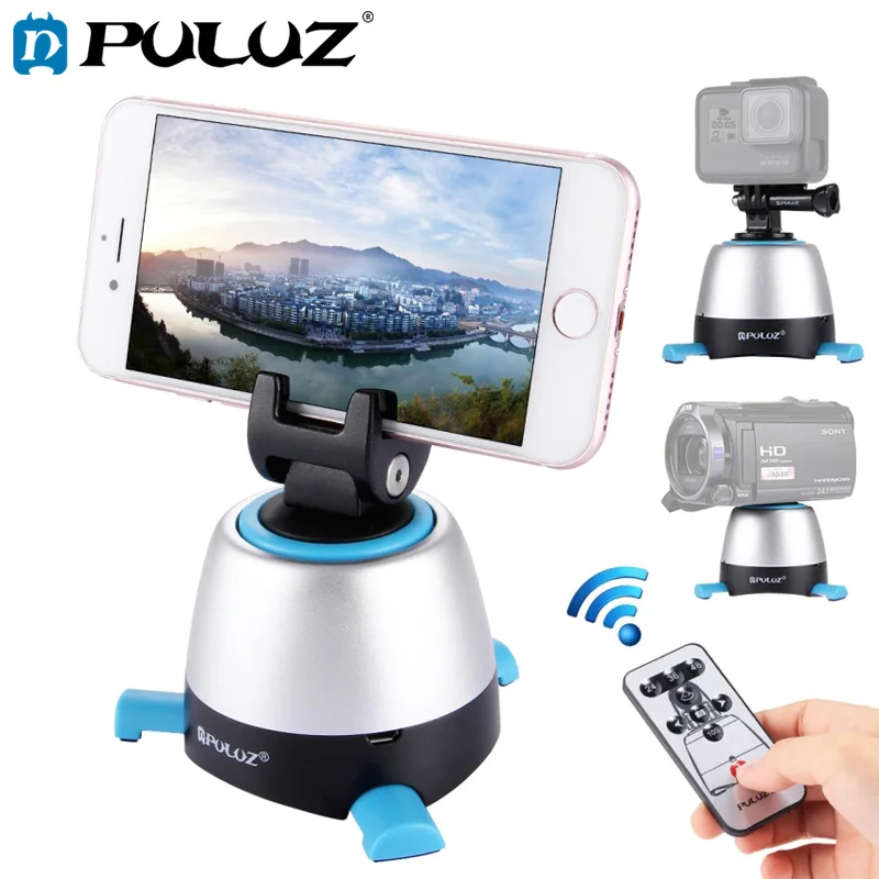 

Шаровая Головка PULUZ для GoPro, панорамная электронный мяч головка для смартфона, вращение на 360 градусов, пульт дистанционного управления, голо...