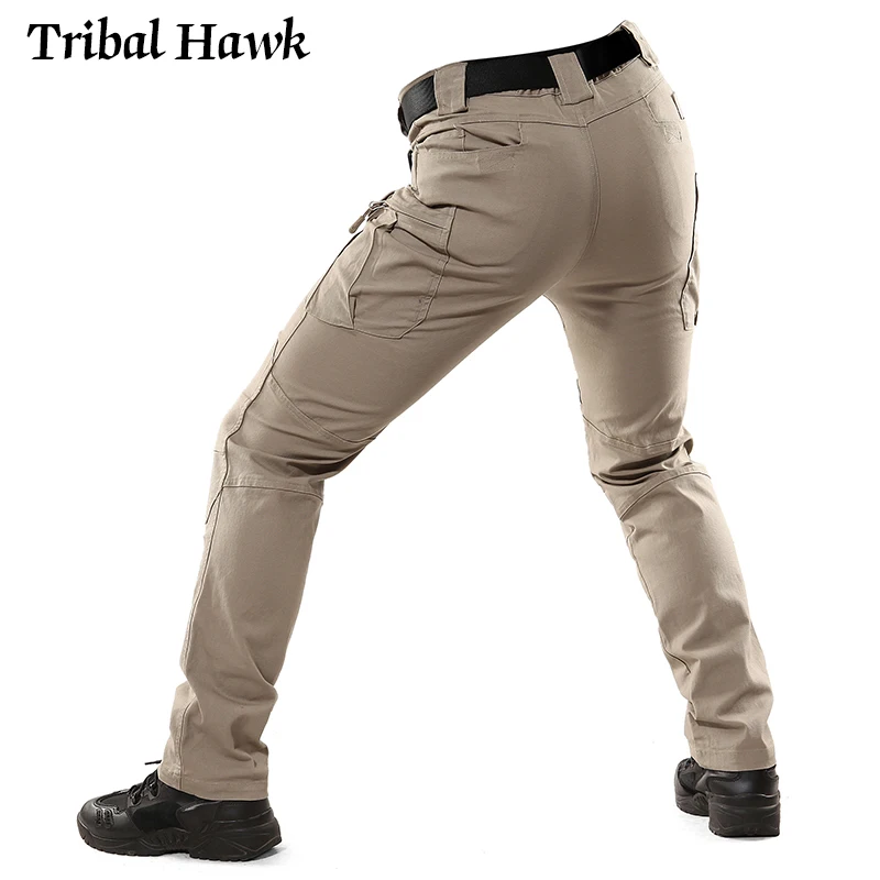Брюки карго IX9 мужские тактические Стрейчевые эластичные штаны в стиле милитари
