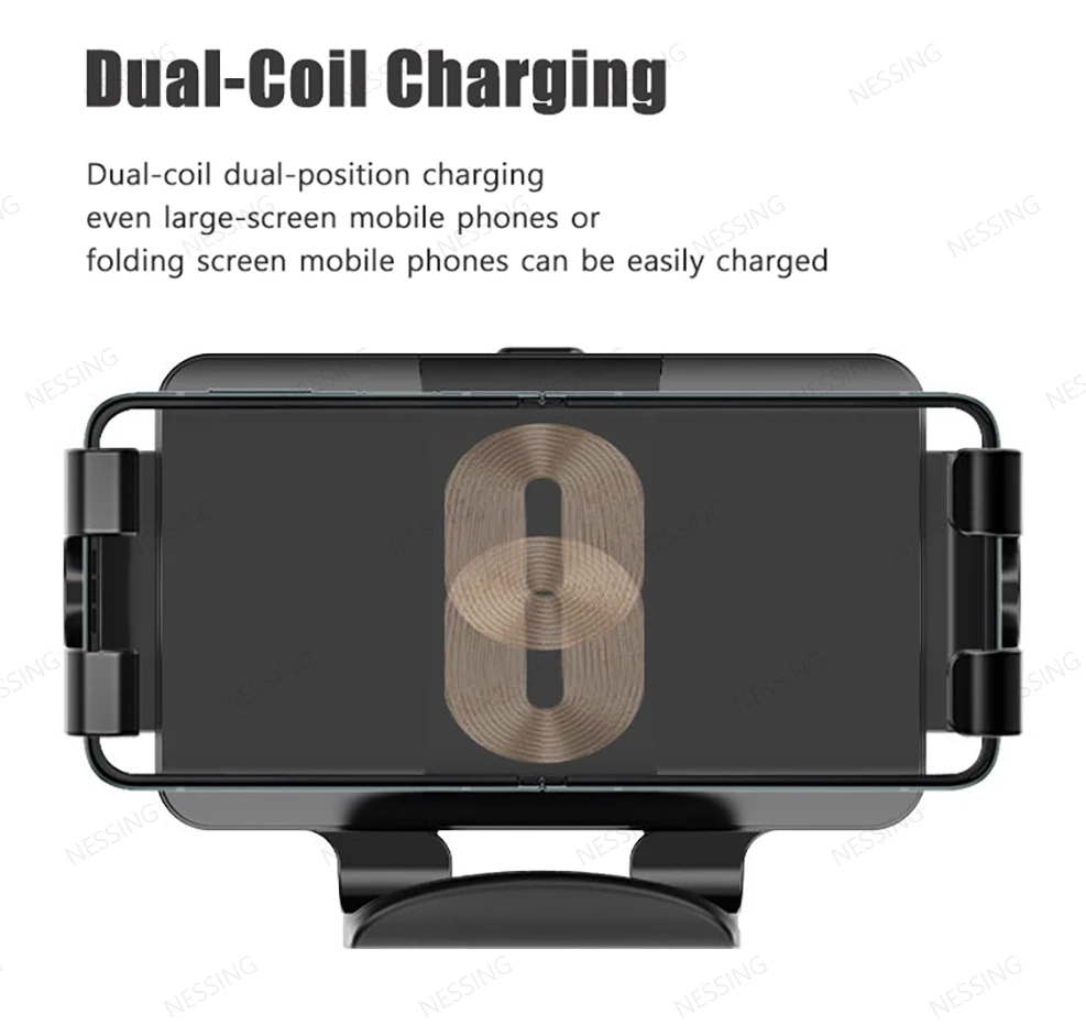 20w fast qi wireless car charger stand for samsung galaxy fold z 3 2 flip iphone 13 pro max foldable screen air out mount holder free global shipping