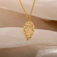 vintage zircon leaf choker necklace for women engagement wedding pendant necklaces collar chain female jewelry bijoux gift
