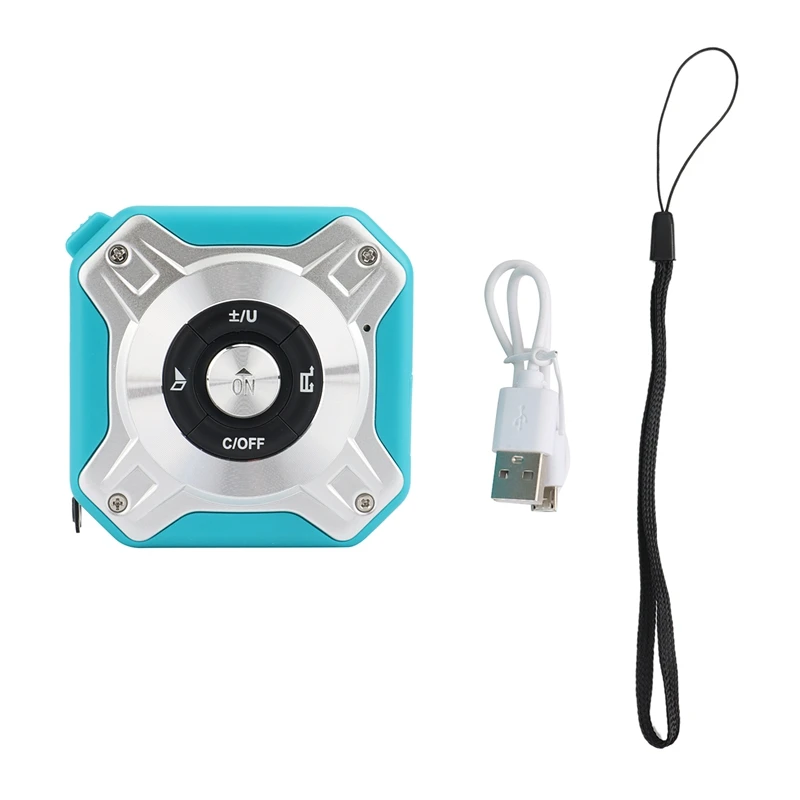 

HOT Tape Measure 2-In-1,Multifunctional Distance Meter with LCD Digital Display for Measuring Distance Area Volume Blue