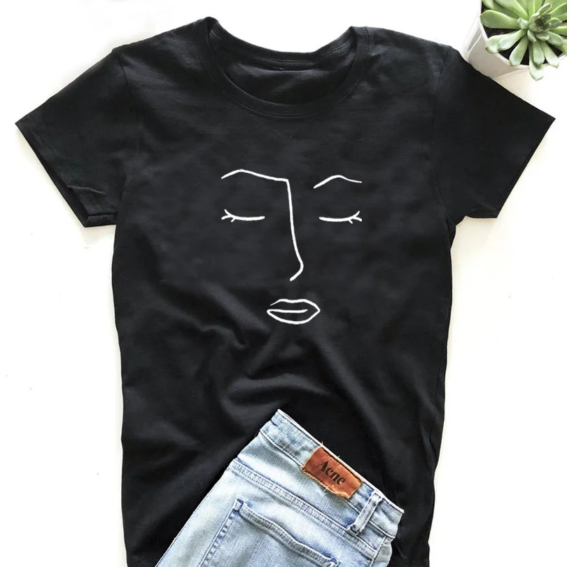 2020 футболка женская поп летние топы Tumblr Футболка одежда Camiseta Живопись Искусство