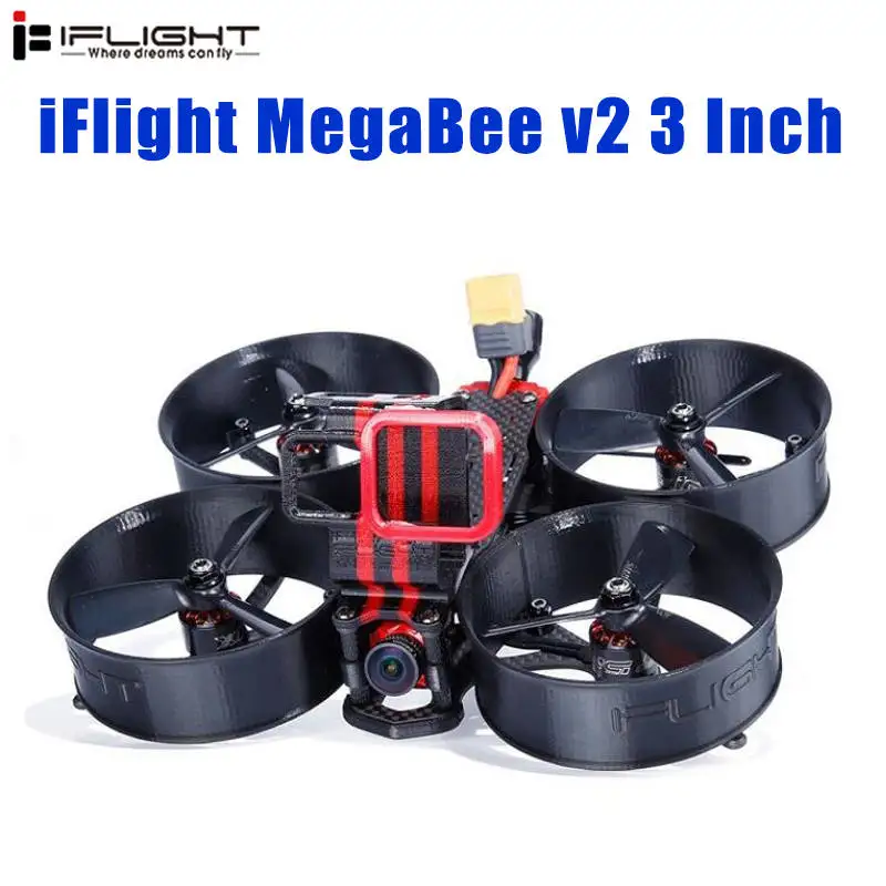 Квадрокоптер iFlight MegaBee 3 дюймовый Cinewhoop FPV гоночный Дрон BNF F4 Контроллер полета 2 4S 35A