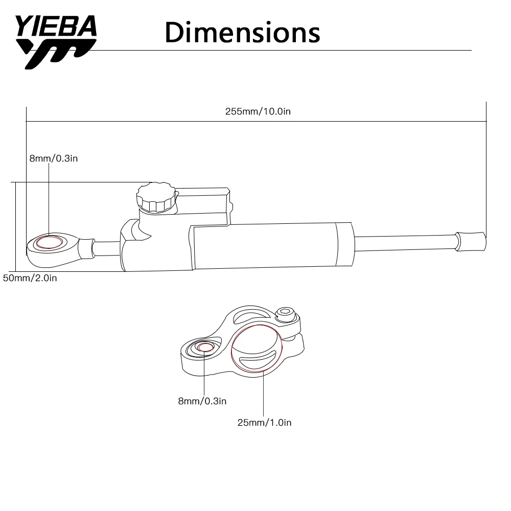 

For HONDA CB1000R 2010-2020 CB 1000R 2019 2020 Motorcycle Damper Steering Stabilize Safety Control Bracket Mount kit Motorbike