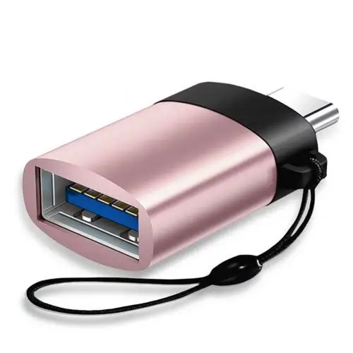 Rose Gold Портативный Высокоскоростной USB 3,0 type-C Мужской и Женский OTG адаптер конвертер передачи данных для Samsung Galaxy S8 s9 note 8 a5 - Цвет: Rose Gold