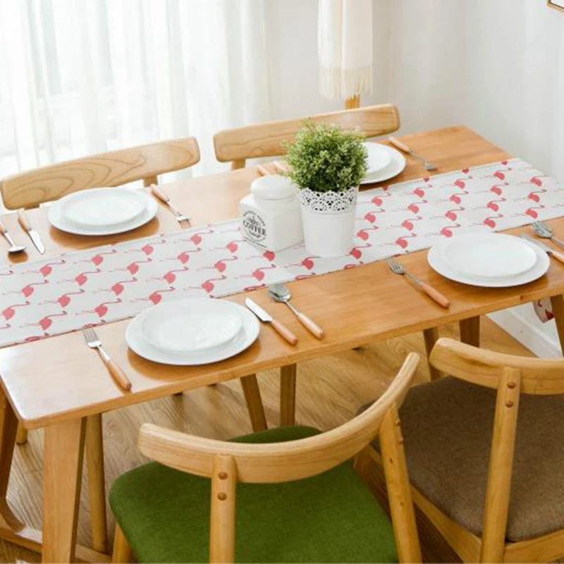 Вечерние настольные бегуны chemin de Table современные Бегуны для свадьбы фламинго camino