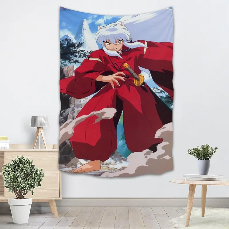 

Красивый гобелен Inuyasha, красочный психоделический декоративный ковер, Настенный Ковер, ткань для гостиной, спальни, коврик для сна