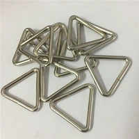 50pcs metal triangle shape buckle 20mm 25mm 781 unwelded iron dee ring for handbag belt leather bag diy accessories