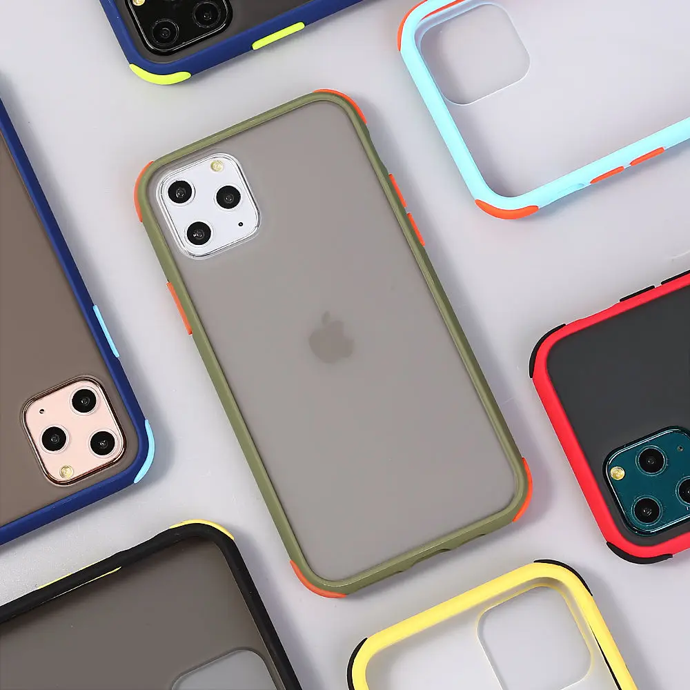 Матовый Прозрачный чехол для телефона iPhone 11 XR XS Max X 6 6S 7 8Plus Siliicone защитный бампер жесткий чехол для телефона