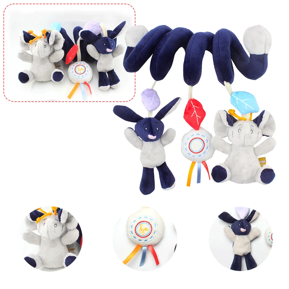 

Sound Newborn Baby Bedside Rattle Mobile Bedroom Stroller Hanging Bell Crib Plush Toy Pendant Stuffed Gift Animal Shape