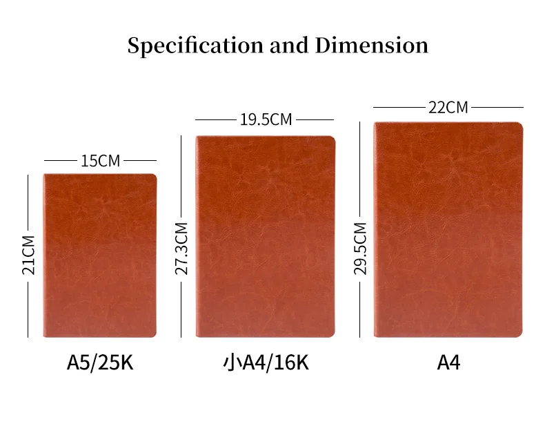 Блокнот А4/А5 деловая кожаная записная книжка с твердой обложкой подарок на день