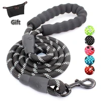 reflective dog leash nylon rope for large dog leash strengthen traction harness for big and small dog medium dog lead durable