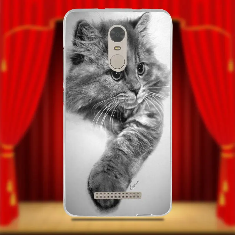 For Xiaomi Mi 9T CC9 CC9e Redmi Note 2 3 4 4X 5 5A 6 7 Pro Soft TPU Silicon Cell Phone Cases Gray Cat With A Zenit Camera | Мобильные