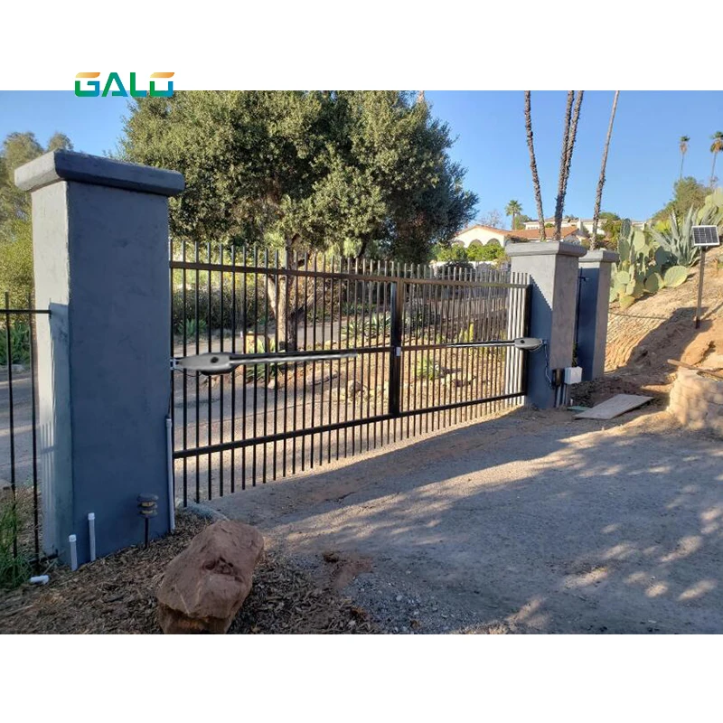 

Duel Gate Opener PKMC022 Heavy-Duty Solar Dual Automatic Gate Opener Kit for Wide Swing Gates Up to 20 Feet