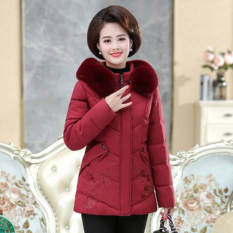 

winter clothes women 2020 middle-aged and elderly women's padded jacket thickened mother wear woman parkas